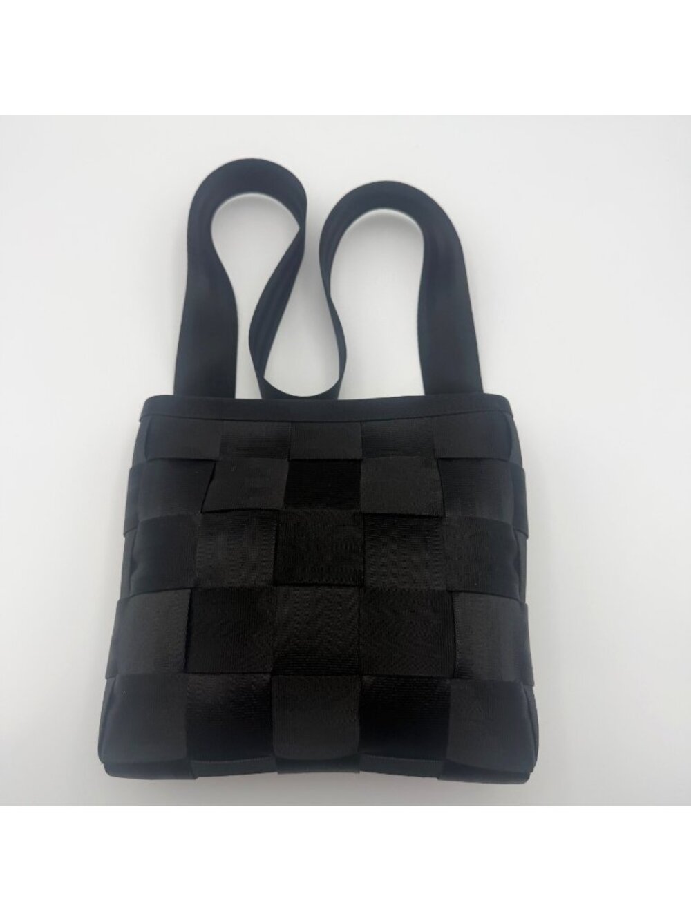 Harveys Seatbeltbag Black Woven Crossbody Shoulder Bag Adjustable Strap